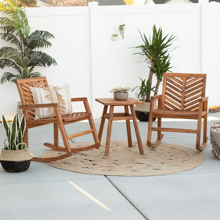 Chevron outdoor wood patio chairs by manor park set of 2 sale