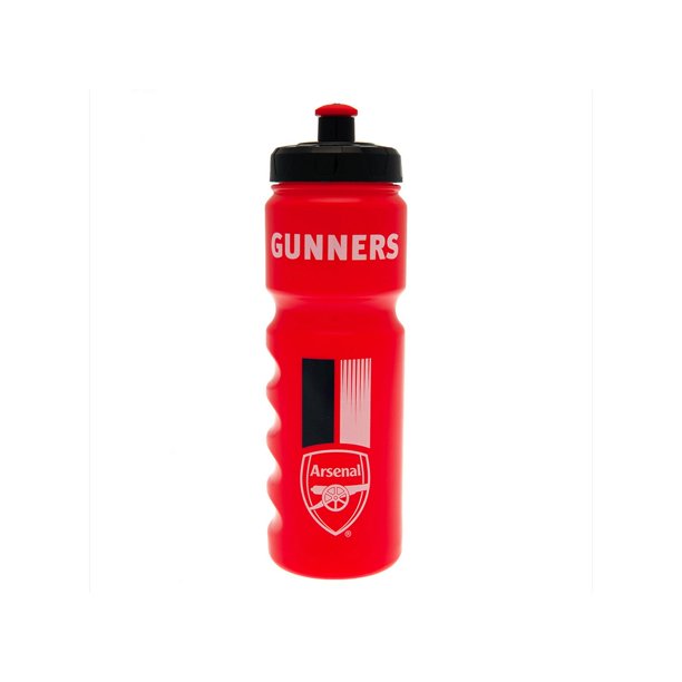 Arsenal FC - Botella de Agua Diseño Escudo Gunners de Plástico (Rojo, Blanco, Negro)