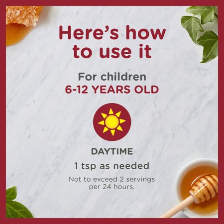 Zarbee’s Kids All-in-One Daytime Cough for Children 6-12 with Dark Honey, Turmeric, B-Vitamins & Zinc, #1 Pediatrician Recommended, Drug & Alcohol-Free, Grape Flavor, 4FL Oz (Pack of 10)