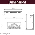 thumbnail image 4 of Cambridge Callisto 30 In. Wall-Mount Electronic Fireplace with Flat Panel and Crystal Rocks, 4 of 5