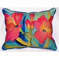 thumbnail image 1 of Betsy Drake HJ233 Rose Amaryllis Jeter Oreiller- 16 x 20 Po., 1 of 1