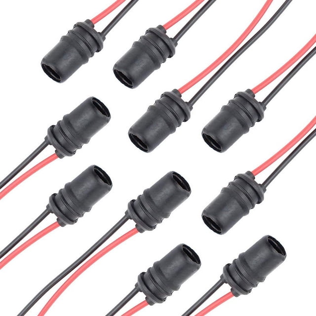 10 bombillas LED T10 W5W 194 con adaptador de conector de arnés precableado para automóvil, camión y motocicleta