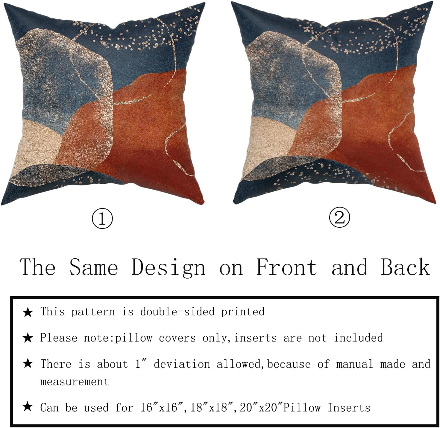 Sunshineyan Boho Pillow Covers 20x20 Set Of 2, Light Blue Beige Carpet