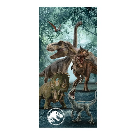 Universal Jurassic World: Fallen Kingdom 28" x 58" Dinosaurs Beach Towel, 1 Each