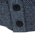 thumbnail image 5 of DHFJKG Men's Knit Jacquard Sweaters Cardigan Buuton Up Deep V-Neck Regular Fit Knitwear Jackets Coat With Pockets Business Work Casual Dress Solid Color Classic Outerwear, 5 of 9