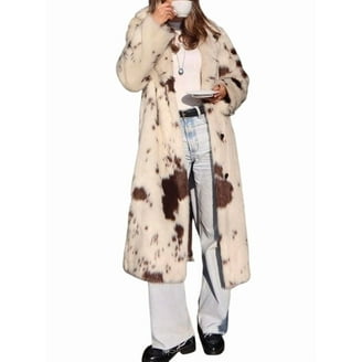 Lovskoo Mens Winter Coat, Faux Fur Jacket, Long Sleeve Polyester