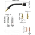 thumbnail image 2 of For Chicago Electric Welder MIG Torch Parts Contact Tip Nozzle Torch Neck AK15, 2 of 5