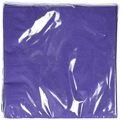 Creative Converting Purple 2-Ply Beverage Napkins 50/Pack 139371154