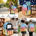 thumbnail image 3 of Xoenoiee Baseball Star Ice Cream Drip Stripe Print Kids Backpack School Bag 4-in-1 Bookbag Set with Lunch Box Pencil Case Water Bottle Sleeve for Girls Boys Schoolbag Elementary Preschool Bookbag, 3 of 7