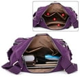 thumbnail image 6 of Spencer Women Crossbody Handbag Waterproof Nylon Handbag Purse Bag Upgrade Roomy Multiple Pockets Messenger Satchel for Girls, Purple, 6 of 10