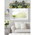 thumbnail image 5 of Curtain Valance for Windows, Farm Agricultural Machinery Gray Barn Kitchen Valances Rod Pocket Short Curtains, Watercolor Flowers Window Valance for Bedroom Bathroom Living room 42x18in, 5 of 9