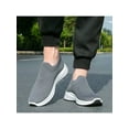 thumbnail image 6 of Frontwalk Men Athletic Shoe Breathable Sneakers Slip On Loafer Work Non-Slip Flats Mens Fitness Workout Walking Shoes Grey 6.5, 6 of 7