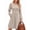 Khaki, variant on MOYIKO Long Sleeve Fall Dresses for Women Pleated Crew Neck Dress Casual Fashion Dresses with Pockets