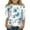 Sky Blue#046, variant on LTTVQM Girls 3/4 Length Sleeve Shirts 9-10 Fall Fashion Floral Print Loose Fit T-Shirts Soft Round Neck Blouses for Girls Clothes Mint Green 9-10 Years