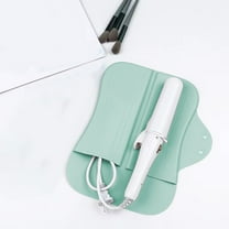 Silicone Curling Iron Heatproof Cover | High Temperature Insulation Mat | Travel Storage Bag for Hot Hair Tools | Pink Gray Green Blue | 11.22x9.84 Inches