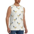 thumbnail image 2 of Haiem Men's Funny Chicken Print Tank Tops Summer Sleeveless Cut Off Workout T-Shirts Fitness Vest Athletic Undershirts-Large, 2 of 8