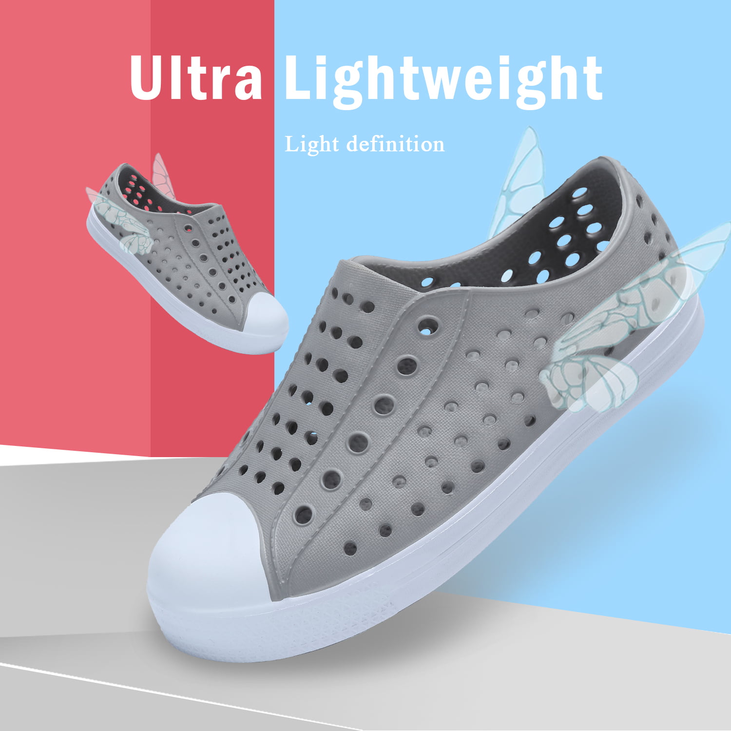 seannel Kids Slip-On Sneaker Lightweight Breathable Sandal Water Shoes Outdoor & Indoor 
