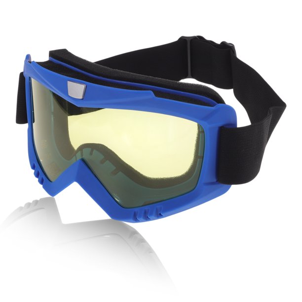 Gafas de montar para motocicleta Unique Bargains 1 Pc Gafas de sol de ciclismo con lente amarilla y marco azul