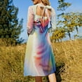 thumbnail image 5 of Rainbow Cat Dress Summer Dresses Woman Street Style Big Size Casual Dress, 5 of 9