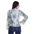 thumbnail image 3 of Moomaya Womens Collar Kurta Kurti Lace Detail Printed Full Sleeve Top Tunic, 3 of 6