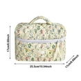 thumbnail image 2 of Large Floral Makeup Bag Set Women's Travel Cosmetic Organizer Quilted Toiletry Storage Pouch Cute Fashionable Portable, 2 of 5