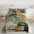 thumbnail image 2 of Homewish Modern Aesthetic Art Bedding Comforter Set,Green Plant Twin Comforter Sets,Retro Geometric Artsitic Bedding Set For Men Women,Ultra Soft Home Decor Reversible,2-Piece, 2 of 8