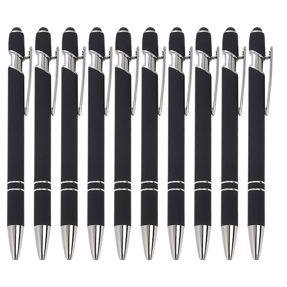 XIAOLE 10 Pieces Ballpoint Pens, Personalized Retractable Writing Pens, Pretty Metal Stylus Pen, Black Ink Medium Point 0.5 mm Gift Pens, Cute Pens Office Supplies for Women&Men