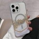 thumbnail image 1 of For iPhone 14 Pro Case Compatible with MagSafe Epoxy Marble Texture PC TPU Phone Cover - Green, 1 of 5