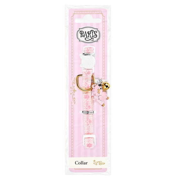 Collar Prichos París de Textil Metal y Plástico Rosa 1 Pieza