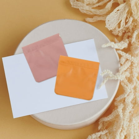 KAKOWELY 4Pcs Mini Makeup Bag for Purse Lipstick Pouch for Purse Pink Beige Compact