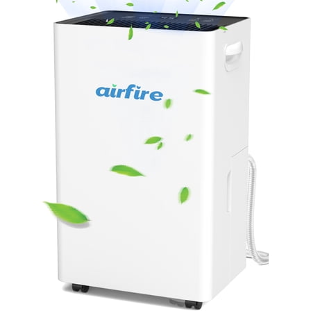 Airfire 4500 Sq. ft Max 70 Pint Dehumidifier for Basement, Dehumidifiers with Drain Hose for Home Bedroom Bathroom Large Room, Auto Defrost& Drain, 24H Timer, 1.59 gal Water Tank, Dry Clothes