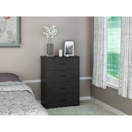 Mainstays 4-Drawer Chest, Black