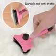 thumbnail image 4 of Cepillo autolimpiante para perros y gatos, peine de baño para mascotas, herramienta de aseo para mascotas - Limpieza con un solo clic (rosa), 4 of 5