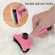 thumbnail image 3 of Cepillo para mascotas Perros y gatos Peine de baño para mascotas autolimpiante, herramienta de aseo para mascotas Limpieza con 1 clic Rosa, 3 of 5