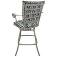 thumbnail image 2 of Outdoor Patio Counter Swivel Stool Jenna 26" Seat - Gray Fabric - Beige Frame, 2 of 2