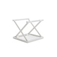thumbnail image 2 of Outdoor Folding Table for Patio Square Side Table Portable Aluminum Tables Foldable End Table,White, 2 of 5