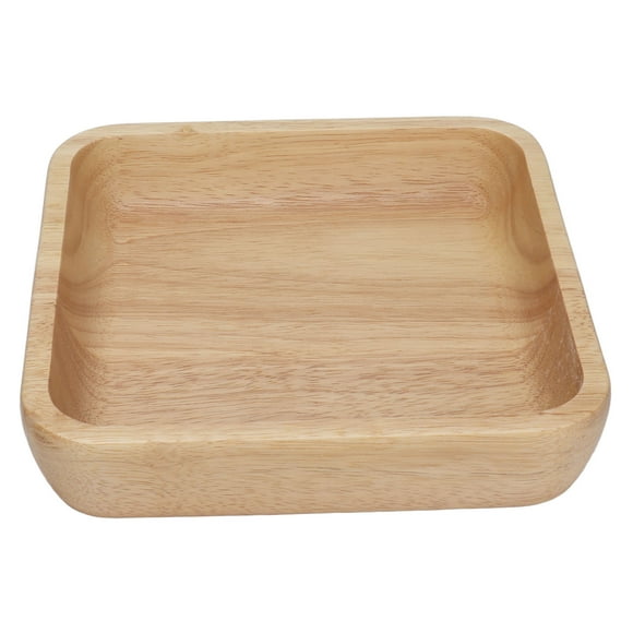 Bol à salade Carré Épaissi Simple Nourriture Riz Bois Saladier Cuisine Vaisselle pour Restaurant(18cm)