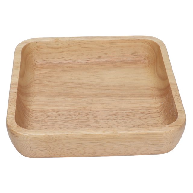 Tazón de comida, ensaladera de madera, tazón de cocina cuadrado, tazón de madera, uso conveniente