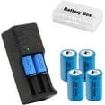 thumbnail image 3 of 3.7V 14250 Battery with Charger, 4 Pack 1/2 AA Size Batteries Can Replace 3.6 Volt LS 14250, ER14250, 3v CR14250 Battery for Laser, 3 of 10