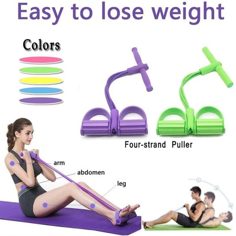 Exercise Elastic Yoga Pedal Ankle Puller Two-strand Pull Rope Resistance Bands