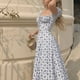 thumbnail image 1 of Vestido con estampado floral para mujer, vestido con estampado floral para mujer, vestido con dobladillo dividido, vestido con estampado floral, máxima eficiencia, 1 of 7