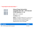 thumbnail image 2 of Exhaust Flange Stud and Nut - Compatible with 1992 - 1999 Chevy K1500 Suburban 5.7L V8 1993 1994 1995 1996 1997 1998, 2 of 2