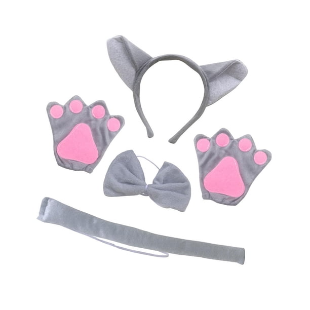 Set De 4 Accesorios Para Disfraz De Lobo – Orejas, Cola Y Guantes De Peluche, Ideales Para Halloween, Carnaval Y Fiestas Temáticas, Para Niños Y Adultos