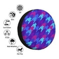 thumbnail image 6 of DouZhe Waterproof Spare Tire Cover, Classical English Checkered Houndstooth Prints Adjustable Wheel Covers Fit for Jeep Trailer RV SUV Car, 17 inch, 6 of 7
