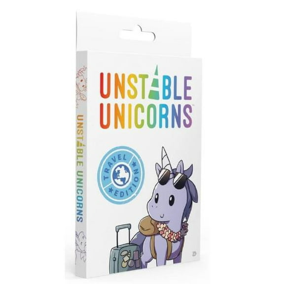 Teeturtle Unstable Licornes Édition Voyage - un Jeu de Cartes Stratégique et un Jeu de Fête pour Adultes et Adolescents