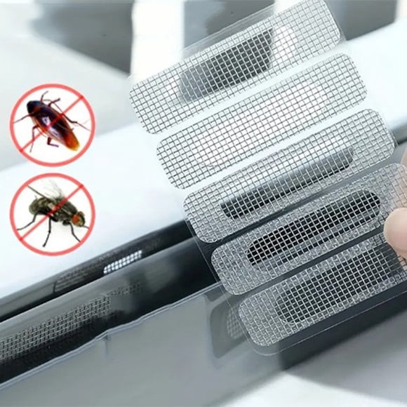5Pcs Mosquito Screen Repair Tape, Kadlawus Mosquito Screen Repair Tape for Windows, Polyester Fiber Self-Adhesive Patch, Home Insect Barrier for Screen Doors, Curtains and Netting