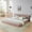 Pink, variant on King Size Upholstered Platform Bed with Thick Fabric, Chenille Fabric Grounded Bed Floor Bed with Headboard and Solid Frame, No Box Spring Needed