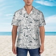 thumbnail image 2 of Fotbe Vintage Sailboats Camisa Hawaiana para Hombre Unisex – Camisa Casual de Verano con Botones de Manga Corta de Algodón y Lino,Medium, 2 of 7