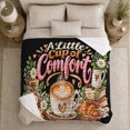 thumbnail image 5 of Little Cup Of Comfort Coffee Still Life Autumn, Playful Food Art Scene, Warm Flannel Blanket for Ranch House and Living Room, Art Lovers Thanksgiving Gift, Playful Home Decor, 5 of 9