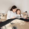thumbnail image 5 of Manfei Brown Red Black Ombre Queen Comforter Set 3 Pieces, Abstract Oil Painting Bedding Sets, Watercolor Gradient Bedding Comforter Set, Super Cozy Room Decor, 5 of 8